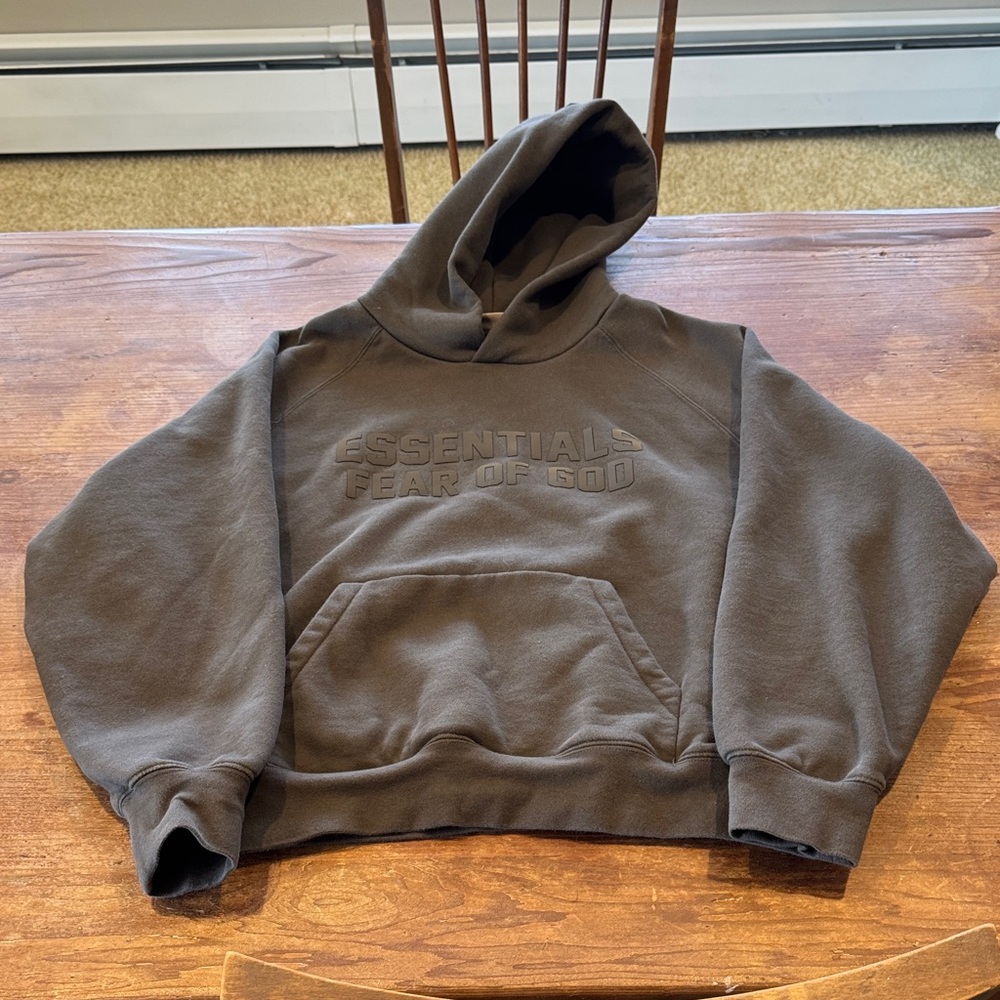Fear of God Essentials Olive Green Pullover Hoodie Never Worn